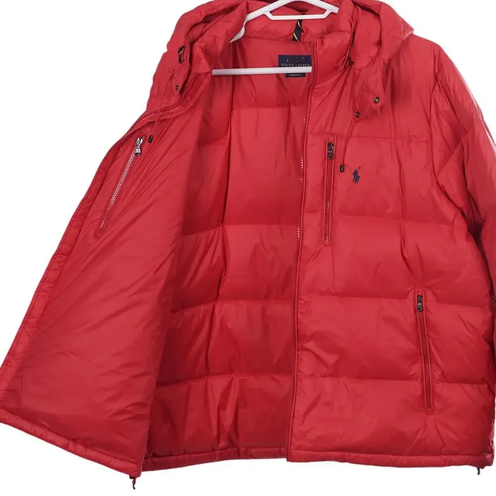 NWOT Polo Ralph Lauren El Cap Jacket 2XB Red Down Puffer Full Zip Hooded